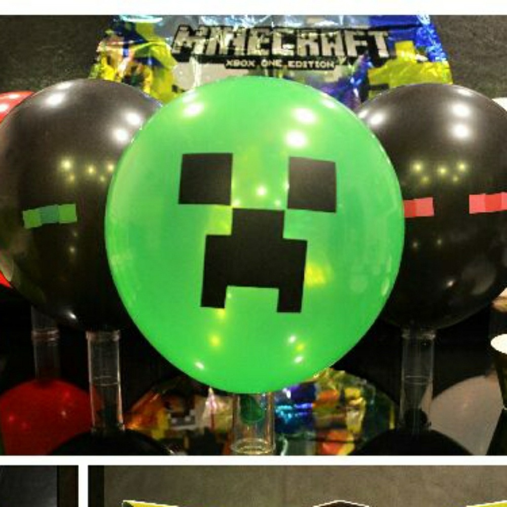 Minecraft birthday party Balloons